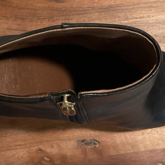 Vince Camuto Black Leather Boots Tall Heel - Picture 12 of 13